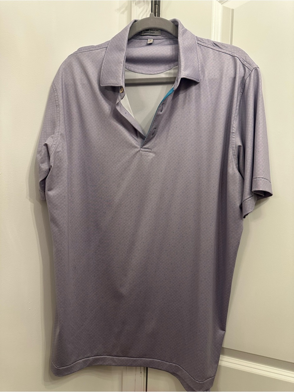 Peter Millar Lavender Short-Sleeve Polo size Large.